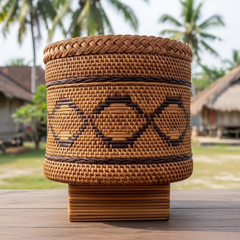 rattan basket indonesia